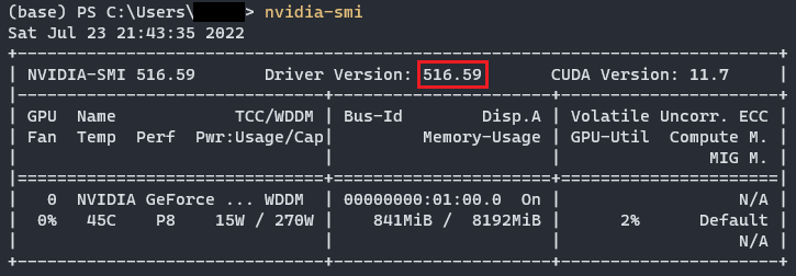nvidia-smi